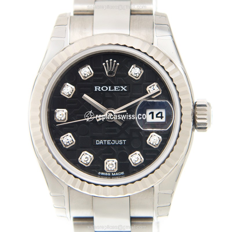 Rolex 179174JBK_O LADY DATEJUST Automatic 18kt White Gold & Steel