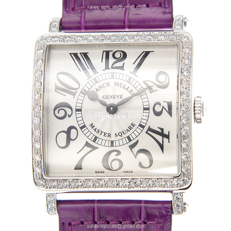 Franck Muller 6002 M B QZ V D 1R (AC) MASTER SQUARE Quartz Stainless Steel & Diamonds