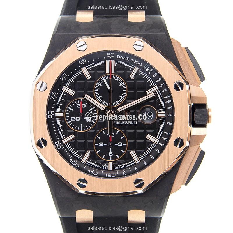 Audemars Piguet 26406FR.OO.A002CA.01 ROYAL OAK OFFSHORE Automatic Forged Carbon & Pink Gold