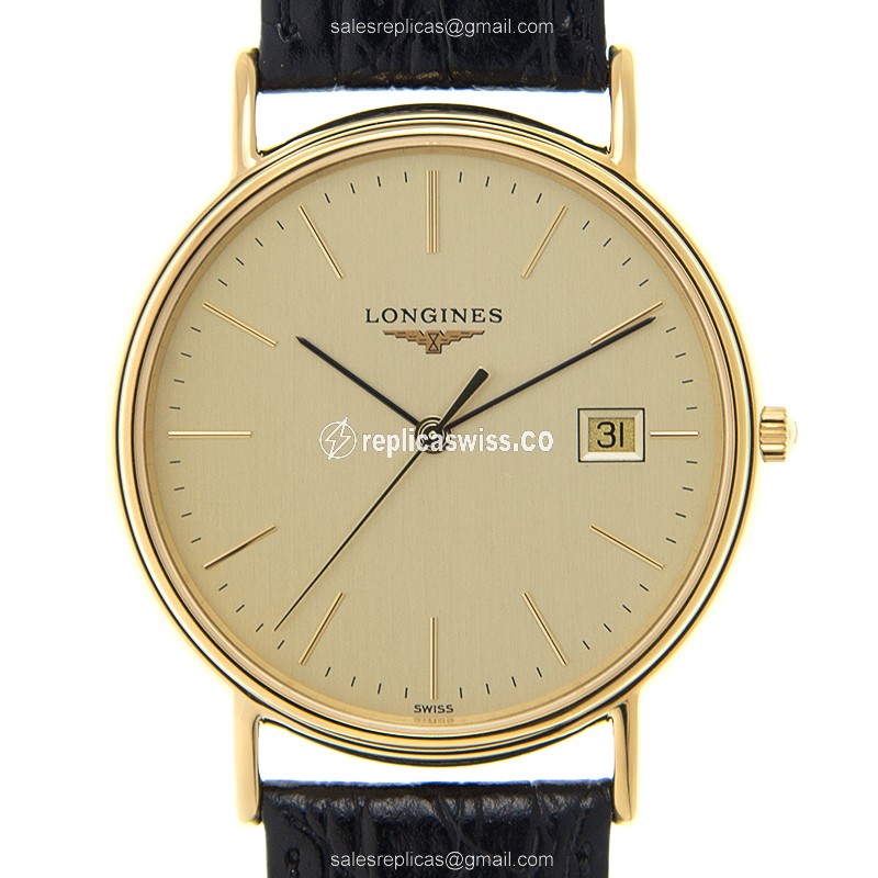 Longines L4.790.2.32.2 PRESENCE Quartz Gold-Plated & Stainless Steel