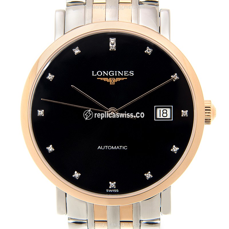 Longines L4.810.5.57.7 ELEGANT Automatic 18kt Rose Gold & Steel