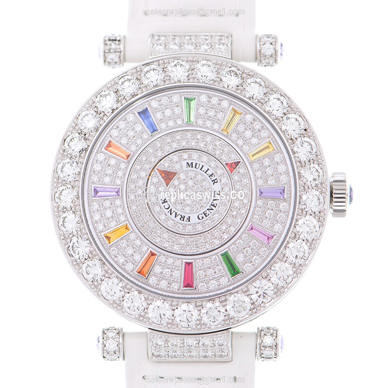 Franck Muller DM 42 COL DRM D 1R CD (OG) DOUBLE MYSTERY Automatic 18kt White Gold & Diamond