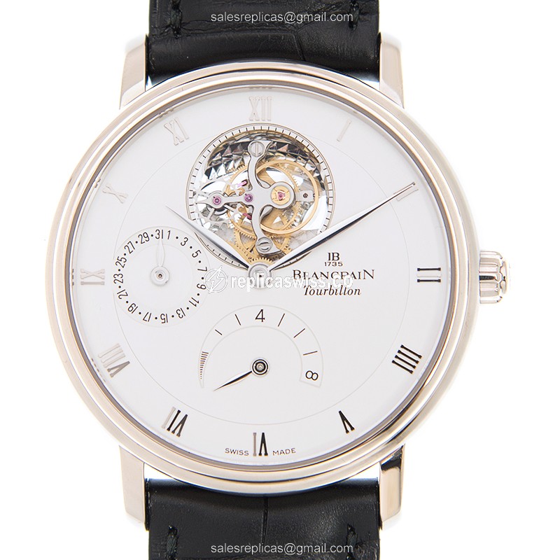 Blancpain 6025-1542-55B VILLERET Automatic 18kt White Gold