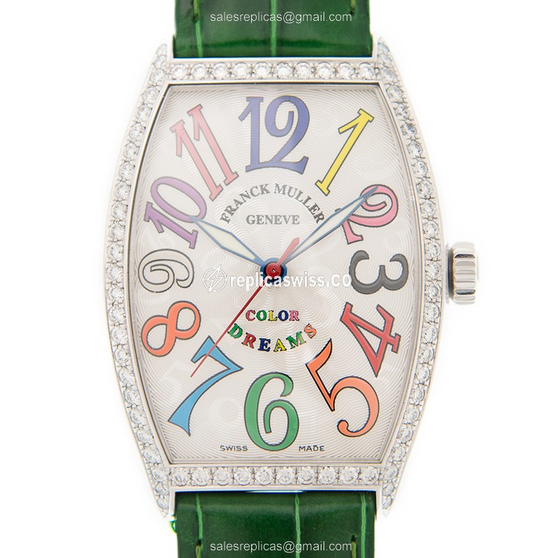 Franck Muller 5850 M SC COL DRM D 1R (AC) CINTREE CURVEX Automatic Stainless Steel & Diamonds