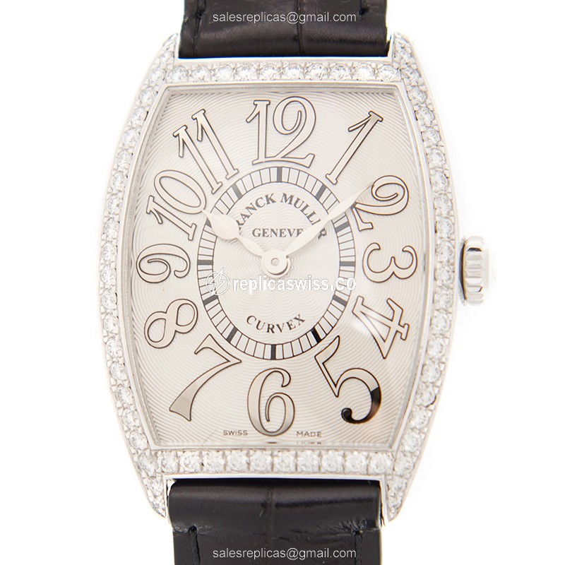 Franck Muller 7502 QZ REL D 1R (AC) CINTREE CURVEX Quartz Stainless Steel & Diamonds