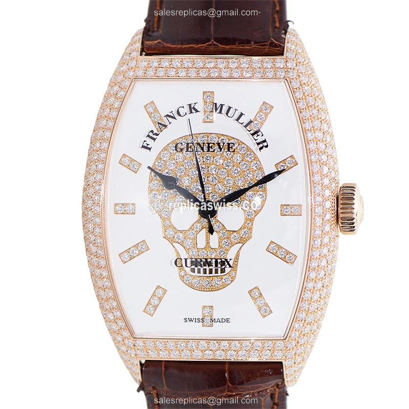 Franck Muller 8880 SC DT GOTH IND D CD (5N) GOTHIQUE Automatic 18kt Rose Gold & Diamonds