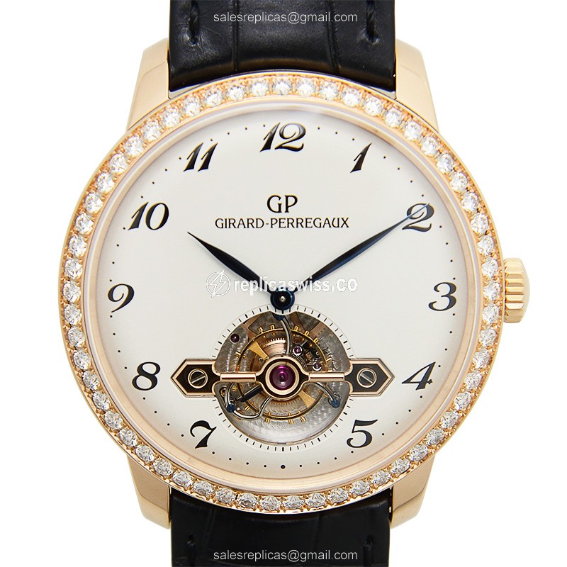 Girard Perregaux 99535D-52A-111-BK6A GIRARD-PERREGAUX 1966 Automatic 18kt Rose Gold & Diamonds