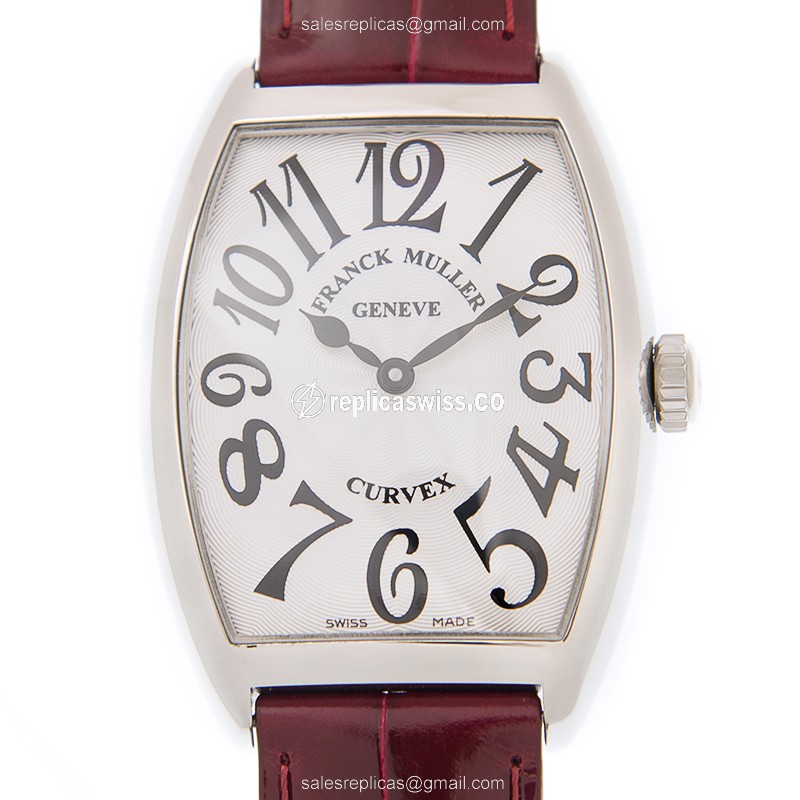 Franck Muller 2852 QZ (AC) - WHITE CINTREE CURVEX Quartz Stainless Steel