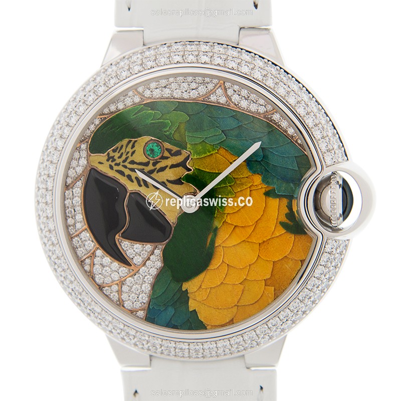 Cartier HPI00769 BALLON BLEU Automatic 18kt White Gold & Diamond
