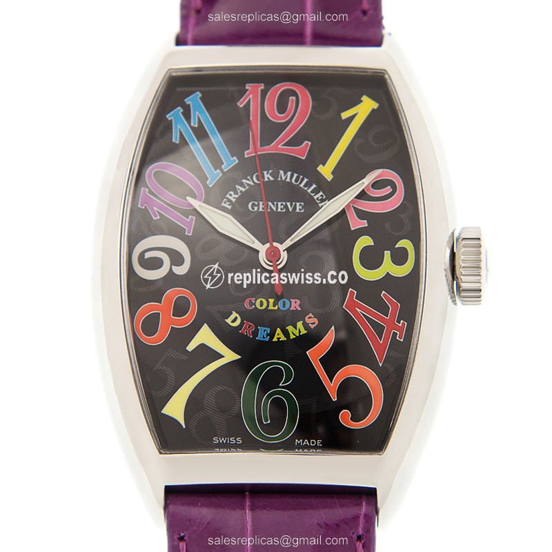 Franck Muller 5850 SC COL DRM (AC) - BLACK CINTREE CURVEX Automatic Stainless Steel