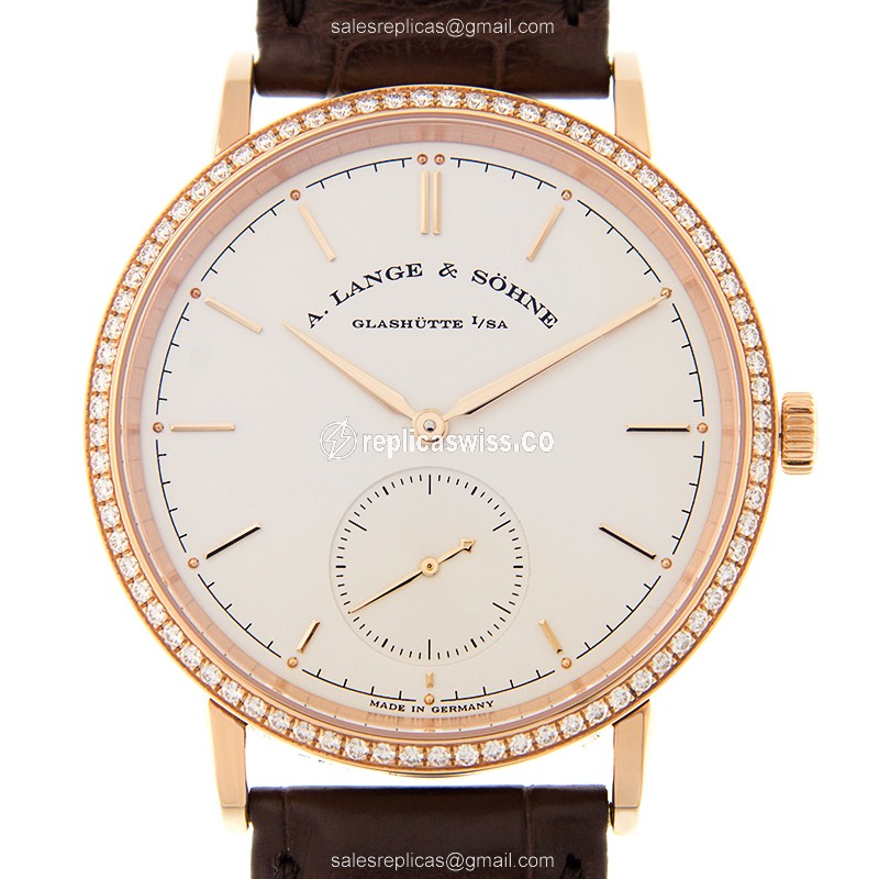 A Lange & Sohne 842.032 SAXONIA Automatic 18kt Rose Gold & Diamonds