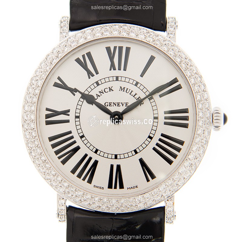 Franck Muller 8041 QZ R D (AC) INFINITY Quartz Stainless Steel & Diamonds