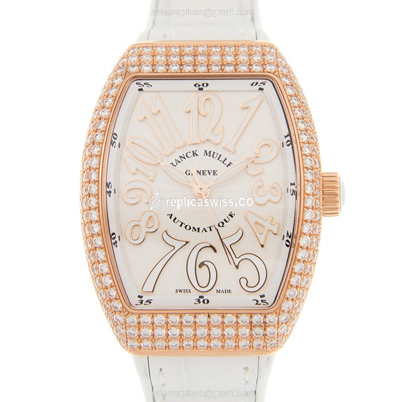 Franck Muller V 32 SC AT FO D (5N.BC) VANGUARD Automatic 18kt Rose Gold & Diamonds