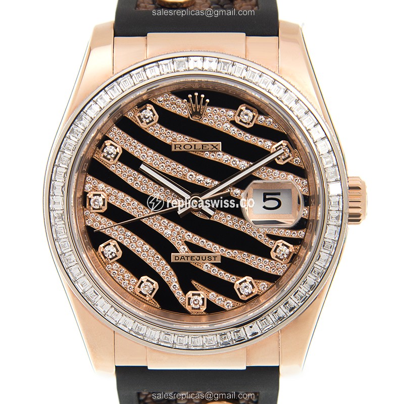 Rolex 116185BBR DATEJUST Automatic 18kt Rose Gold & Diamonds