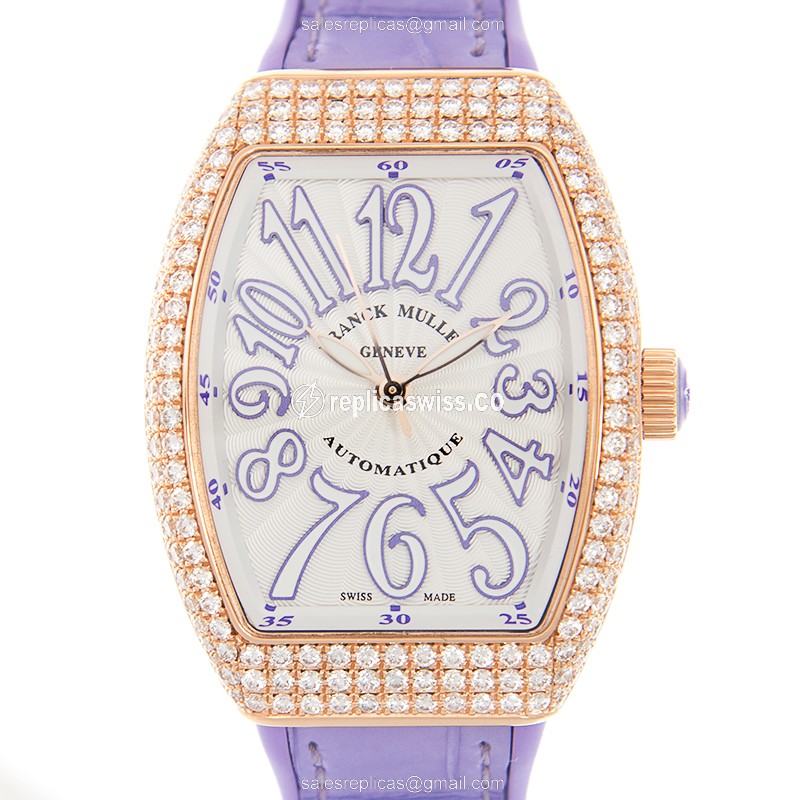 Franck Muller V 32 SC AT FO D (5N.VL) VANGUARD Automatic 18kt Rose Gold & Diamonds