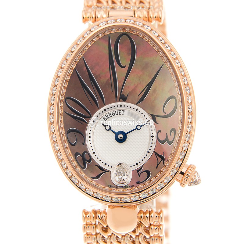 Breguet 8918BR/5T/J20/D000 REINE DE NAPLES Automatic 18kt Rose Gold & Diamonds
