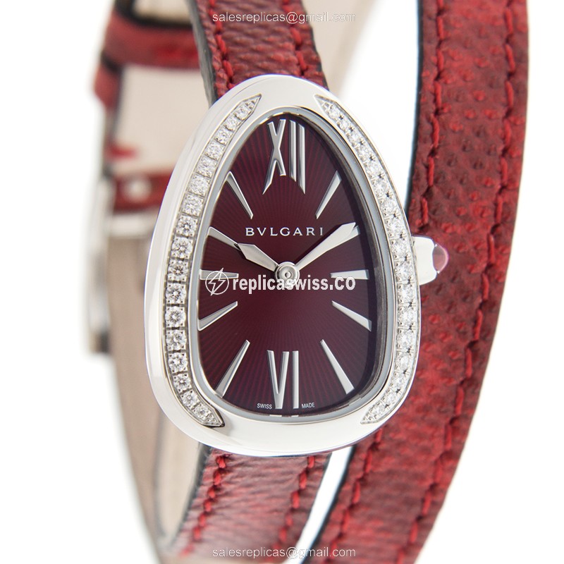 Bulgari 102780 SERPENTI Quartz Stainless Steel & Diamonds