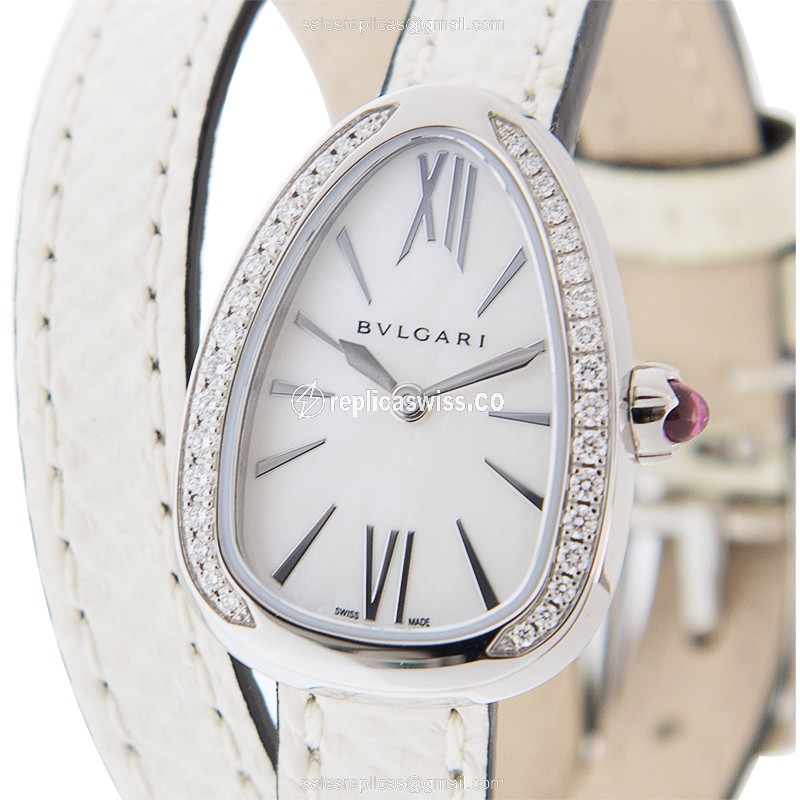 Bulgari 102781 SERPENTI Quartz Stainless Steel & Diamonds