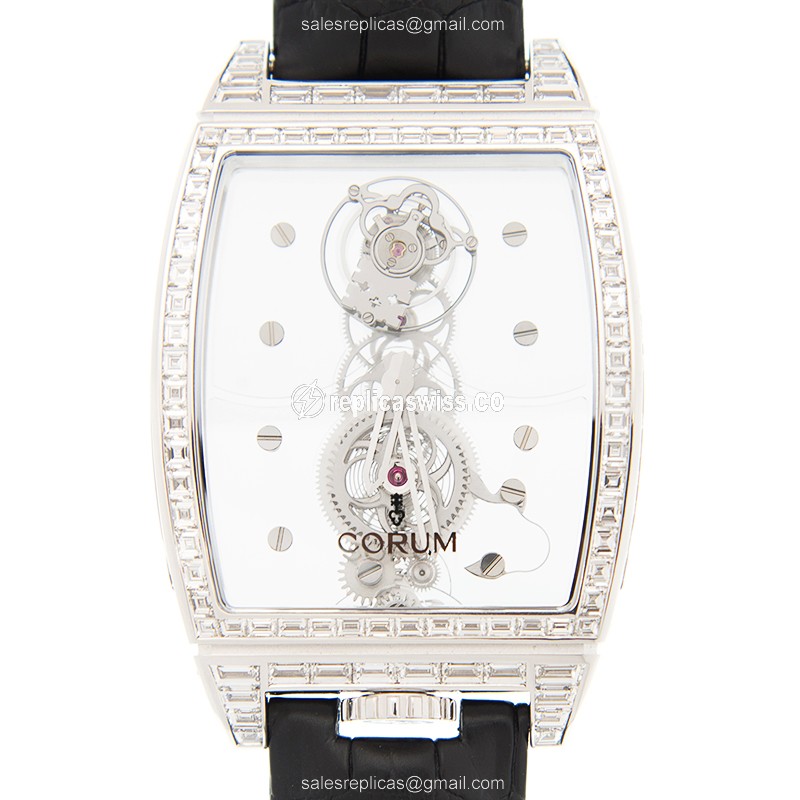 Corum 100.169.69-0F01 0000 BRIDGE Manual Wind 18kt White Gold & Diamond