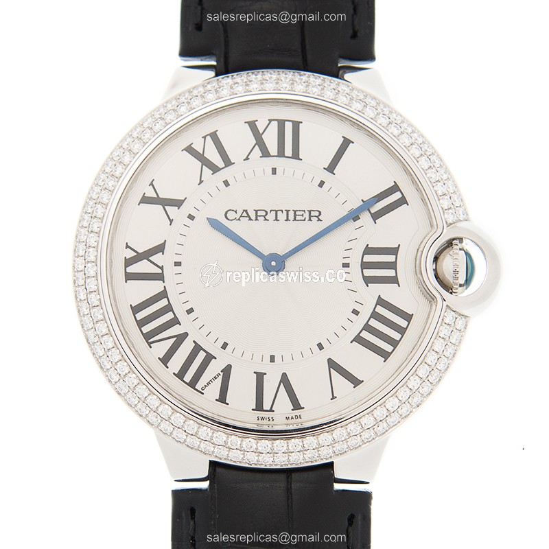 Cartier WE902056 BALLON BLEU Manual Wind 18kt White Gold & Diamond