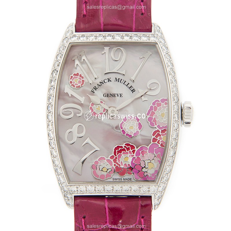 Franck Muller 2852 QZ REL MOP RS D 1R(AC) CINTREE CURVEX Quartz Stainless Steel & Diamonds
