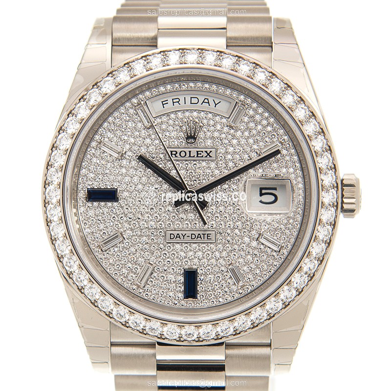 Rolex 228349RBR-0036 DAY-DATE Automatic 18kt White Gold & Diamond