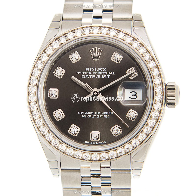 Rolex 279384RBR-0017 LADY DATEJUST Automatic 18kt White Gold & Diamond & Steel