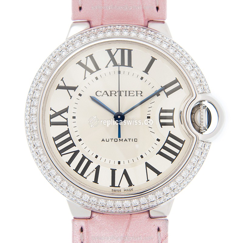 Cartier WJBB0011 BALLON BLEU Automatic 18kt White Gold & Diamond