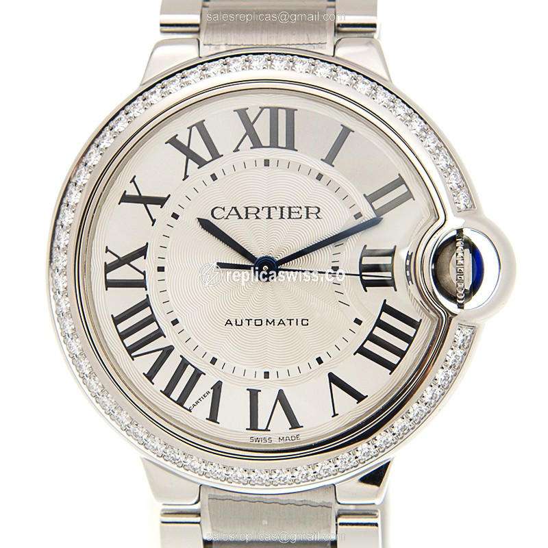 Cartier W4BB0017 BALLON BLEU Automatic Stainless Steel & Diamonds
