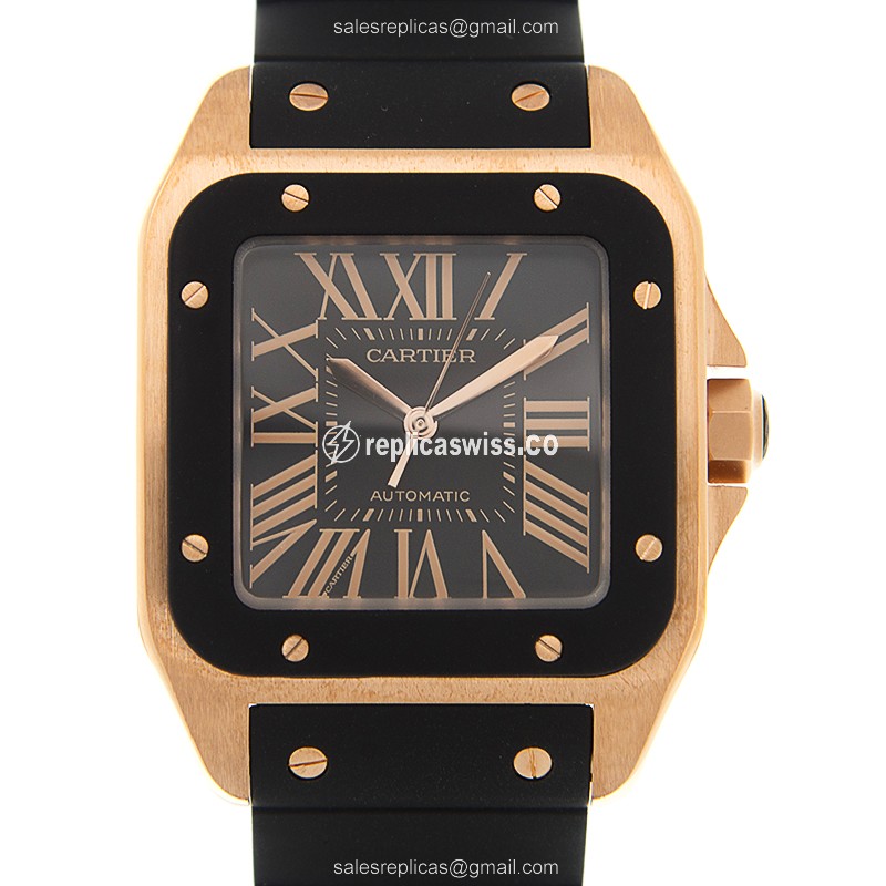 Cartier W20124U2 SANTOS Automatic 18kt Rose Gold