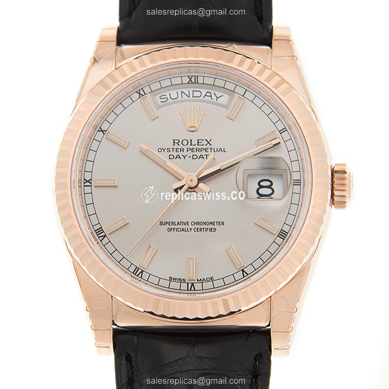 Rolex 118135GY DAY-DATE Automatic 18kt Rose Gold