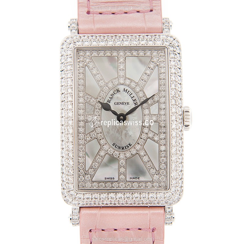 Franck Muller 952 QZ SNR D CD (OG) LONG ISLAND Quartz 18kt White Gold & Diamond