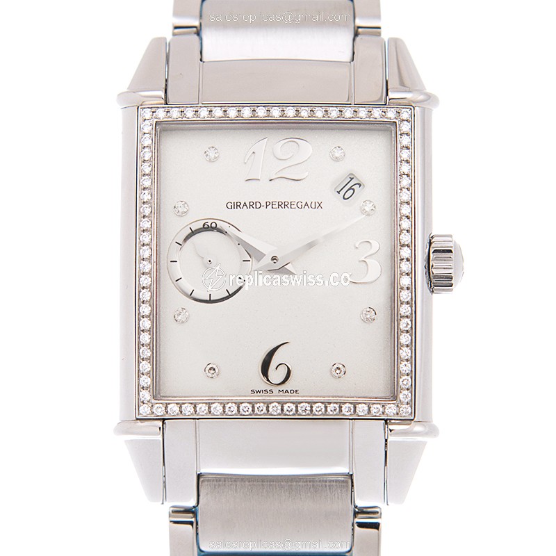 Girard Perregaux 25932D11A761-11A VINTAGE 1945 Automatic Stainless Steel & Diamonds