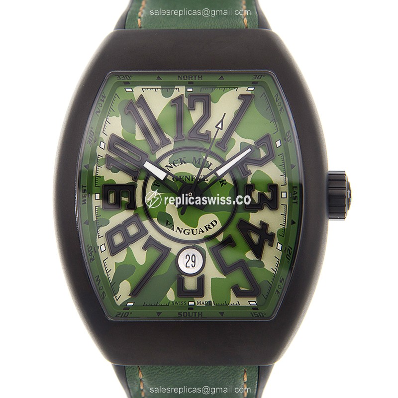 Franck Muller V 45 SC DT CAMOU (TT.NR.MC.VE) VANGUARD Automatic Stainless Steel