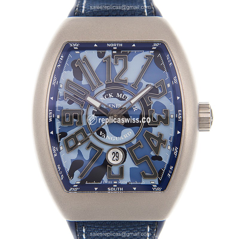 Franck Muller V 45 SC DT CAMOU (TT.MC.BL) VANGUARD Automatic Stainless Steel