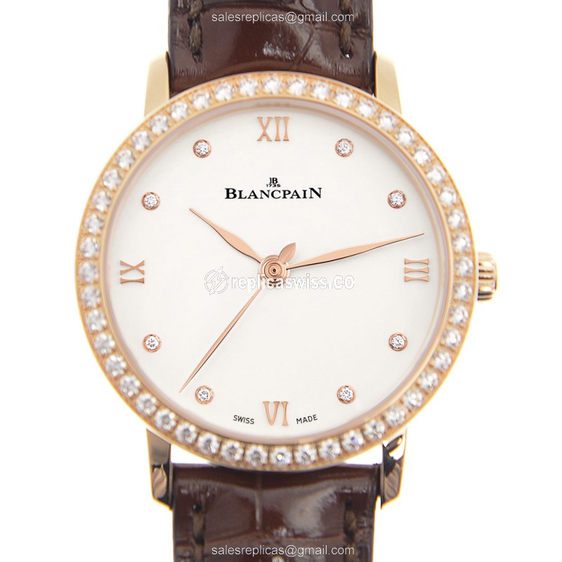Blancpain 6104-2987-55A WOMEN Automatic 18kt Rose Gold & Diamonds