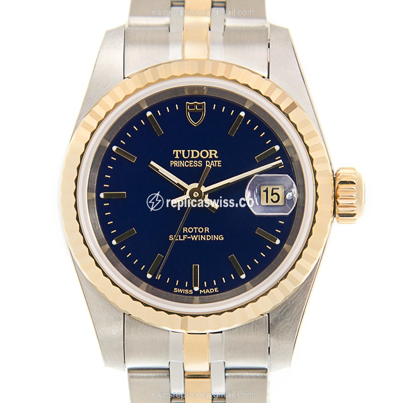 Tudor 92413-62433-BL PRINCESS DATE Automatic 18kt Gold & Steel