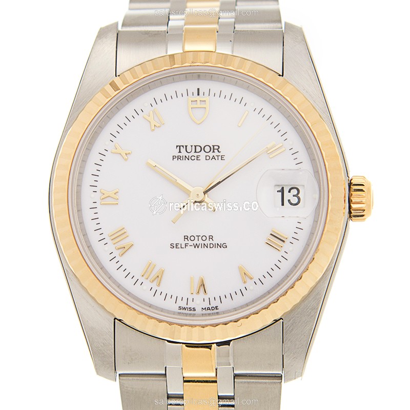 Tudor 74033-62473-WTRN PRICE DATE-DAY Automatic 18kt Gold & Steel