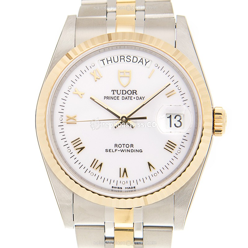 Tudor 76213-62483-WTRN PRICE DATE-DAY Automatic 18kt Gold & Steel