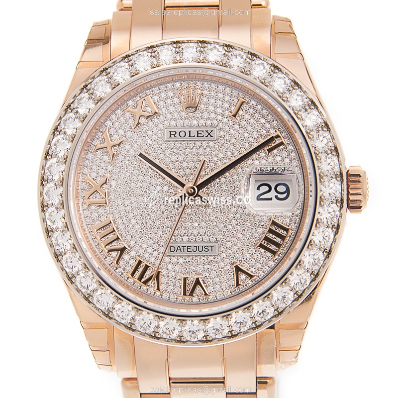 Rolex 86285-0002 DATEJUST Automatic 18kt Rose Gold & Diamonds