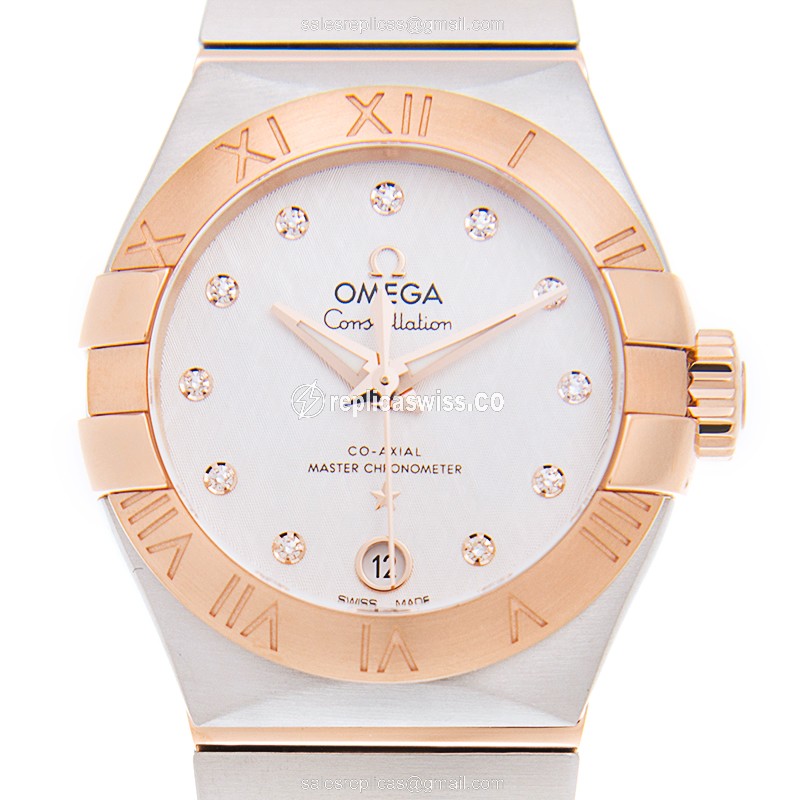 Omega 127.20.27.20.52.001 CONSTELLATION Automatic 18kt Rose Gold & Steel