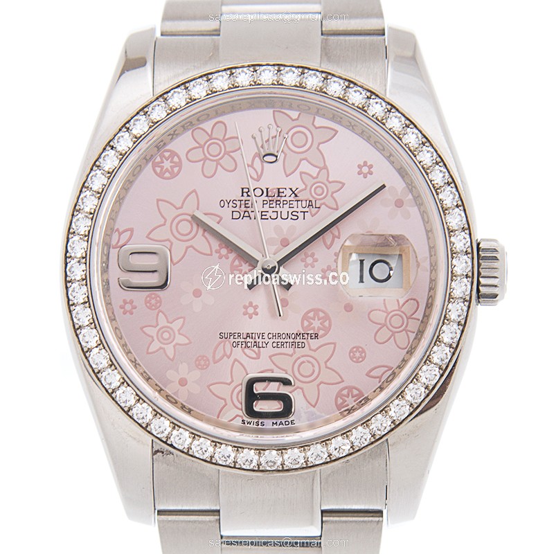 Rolex 116244PKFLO_O DATEJUST Automatic Stainless Steel & Diamonds