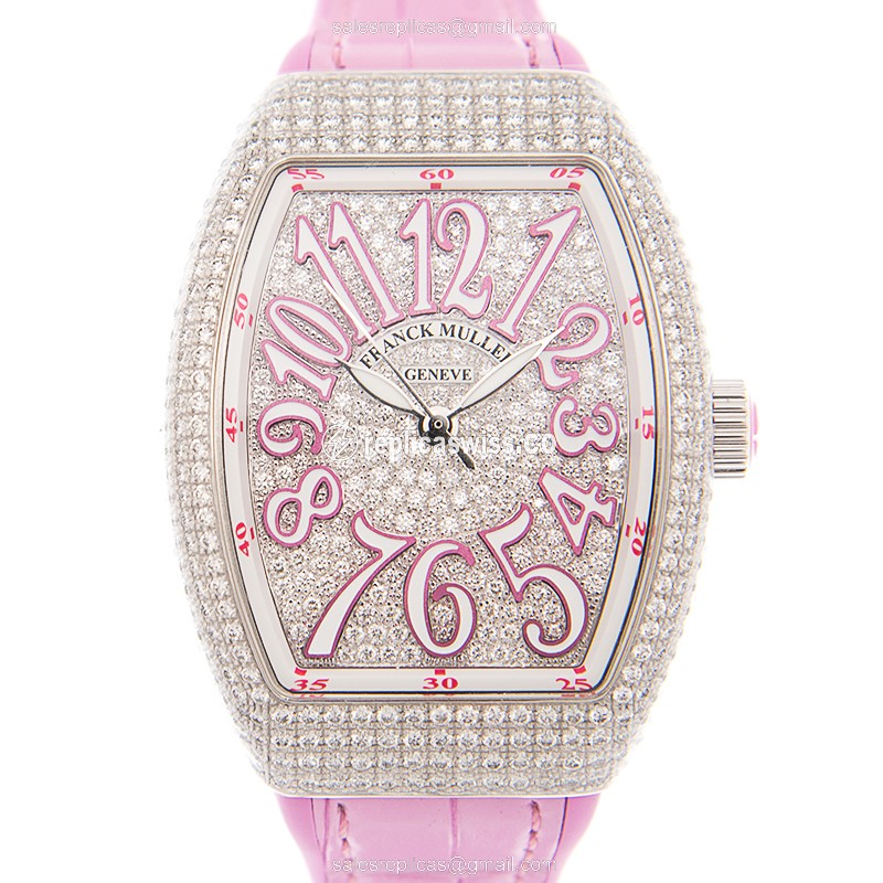 Franck Muller V 35 SC AT FO D CD (AC.RS) VANGUARD Automatic Stainless Steel & Diamonds