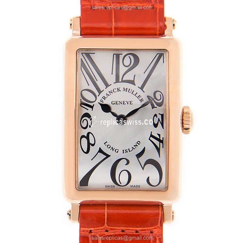 Franck Muller 902 QZ MOP (5N) LONG ISLAND Quartz 18kt Rose Gold