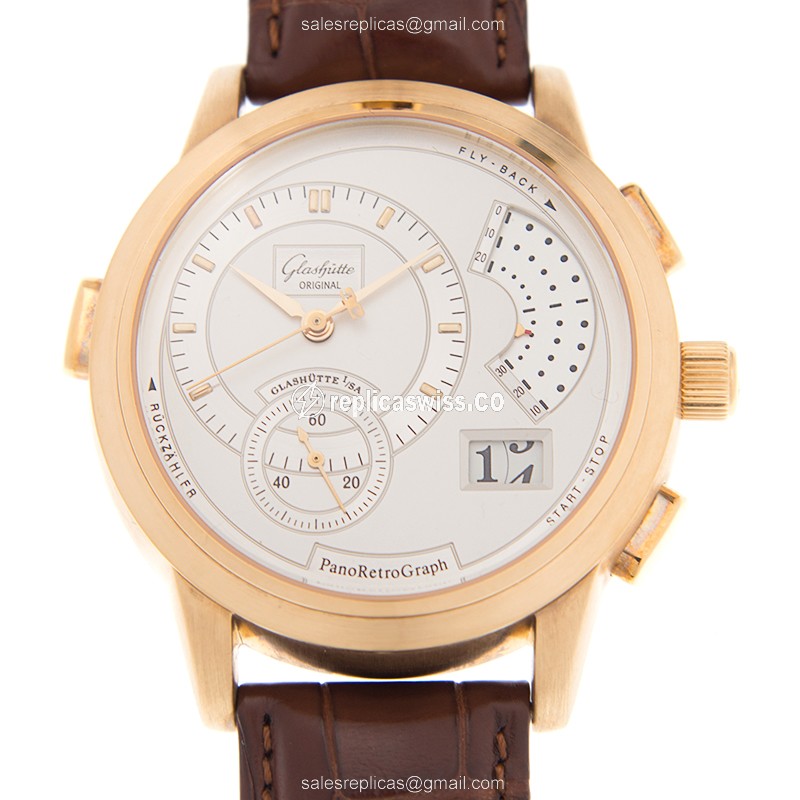 Glashutte 60-01-03-03-06 PANO Manual Wind 18kt Rose Gold