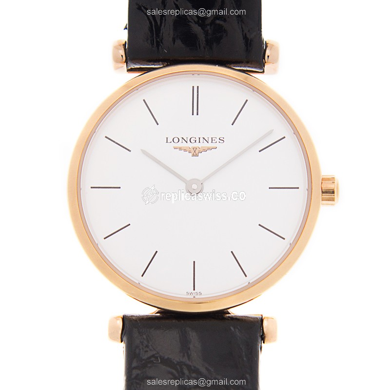 Longines L4.209.1.92.2 LA GRANDE Quartz 18kt Rose Gold & Steel