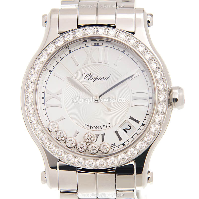 Chopard 278559-3004 HAPPY SPORT Automatic Stainless Steel & Diamonds