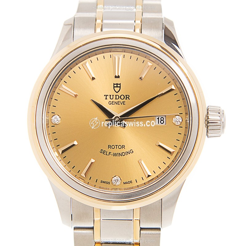 Tudor 12103-65013-369DI-CH STYLE Automatic 18kt Gold & Steel