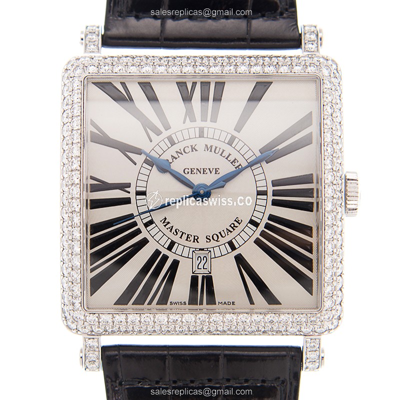 Franck Muller 6000 K SC DT R D (OG) MASTER SQUARE Automatic 18kt White Gold & Diamond