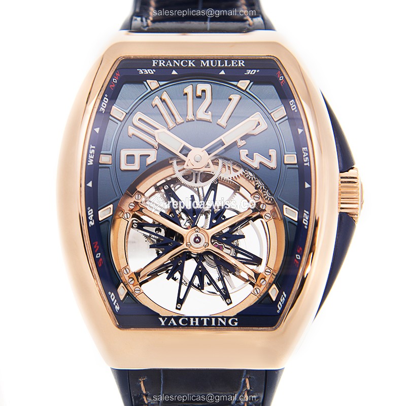 Franck Muller V 45 T GRAVITY CS YACHTING (5N.BL) Manual Wind 18kt Rose Gold